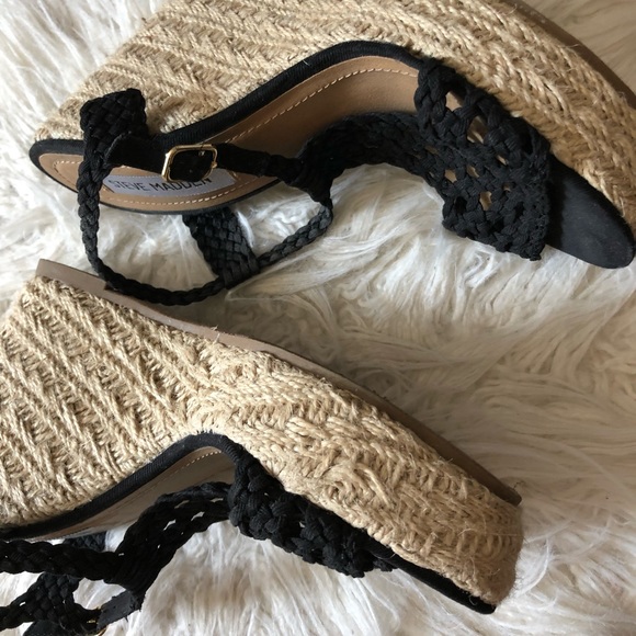 Black espadrille wedges - Picture 4 of 6